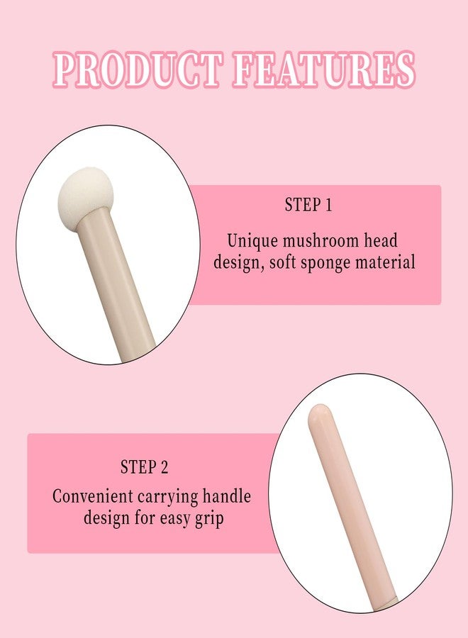 braxan 10 Pcs Makeup Applicators, Concealer Sponge With Handle, Round Mushroom Makeup Brushes, Soft Fluffy Face Blenders & Sponges Applicator For Women Girls (Pink) - Image 5